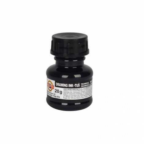 Tusz kreślarski Koh-i-Noor 20g, Czarny - 2